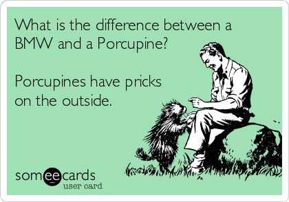 what-is-the-difference-between-a-bmw-and-a-porcupine-porcupines-have-pricks-on-the-outside-5951b